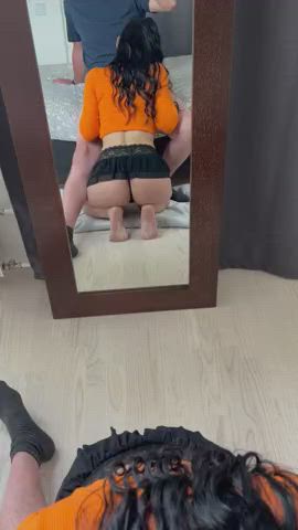 amateur big ass blowjob deepthroat homemade mirror sucking teen upskirt clip
