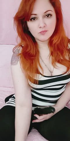Behold your mighty Alpha Redhead Goddess, bend over your knees and obey me forever
