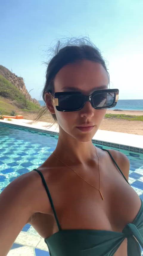 rachel cook solo swimming pool tease clip