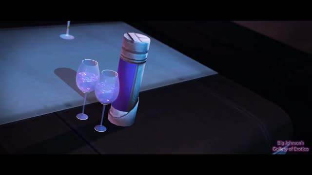 Liara takes a sip of the wrong (right) drink! big johnson