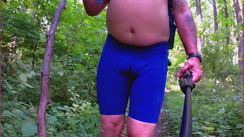 amateur bulge cock cut cock hiking homemade outdoor shorts small cock tights clip