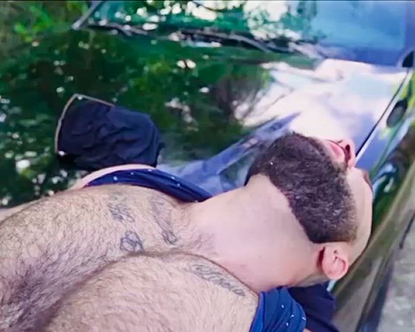 gay muscles outdoor police public clip