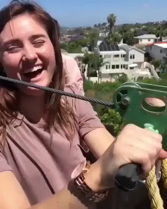 To go down a zip line