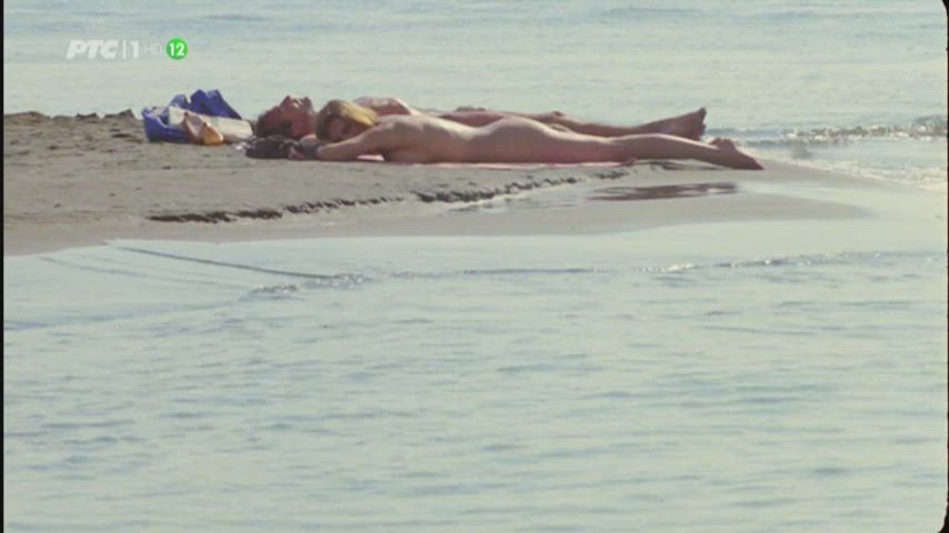 beach couple nudist serbian vintage clip