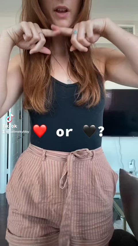 cute hourglass redhead striptease tease teasing tiktok r/tiktits clip