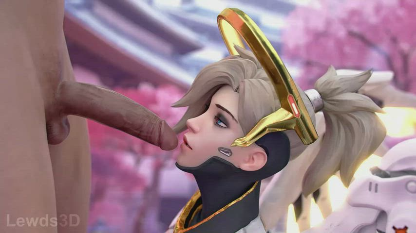 Mercy blowjob (Lewds3D) [Overwatch]