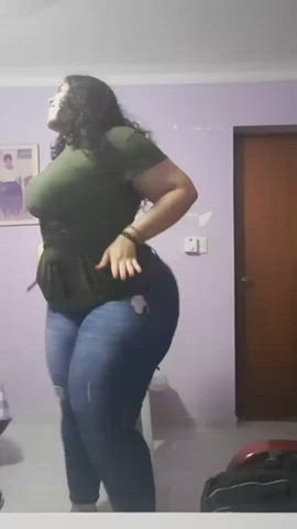 bbw big ass chubby dancing thick clip