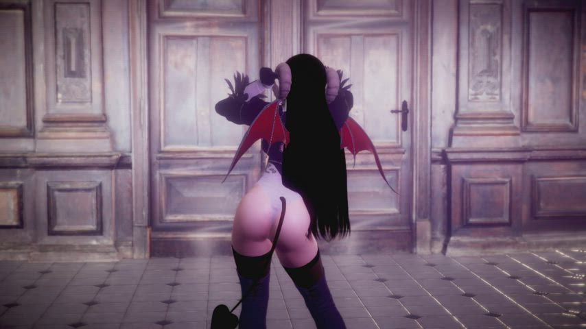 animation ass cosplay cute dancing succubus clip