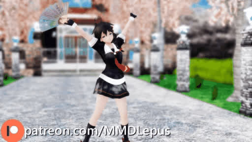 Anime Dancing Schoolgirl clip