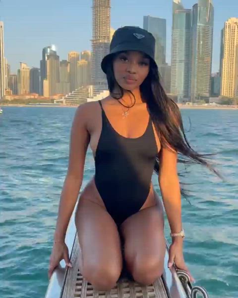 cute ebony swimsuit clip