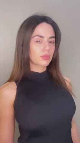 brazilian brown eyes brunette dani dress facial goddess labia tease tiktok clip