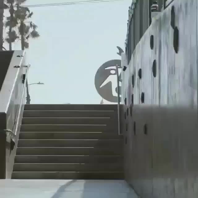 This lady's excitement over seeing a skateboarding trick