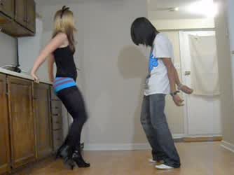 Ballbusting Femdom Teen clip