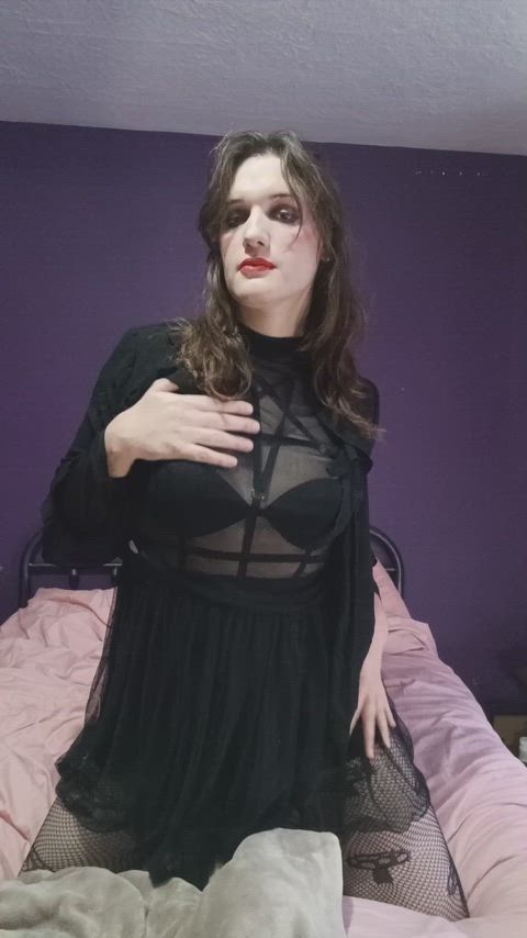 alternative amateur bra clothing goth onlyfans sensual tease trans woman transgender