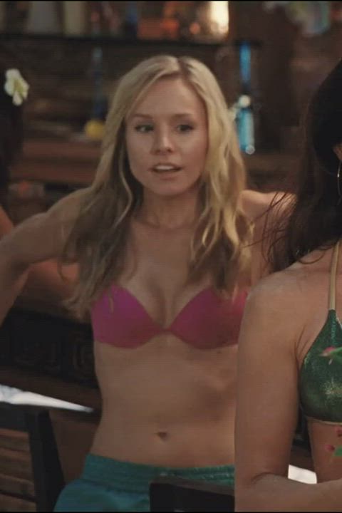 bikini cleavage kristen bell clip