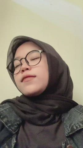 ahegao hijab indonesian saliva clip