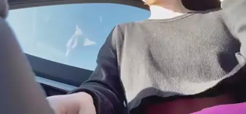 car huge tits titty drop underboob clip