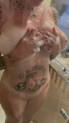 My soapy shower tits