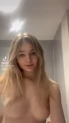 Blonde TikTok Tits clip