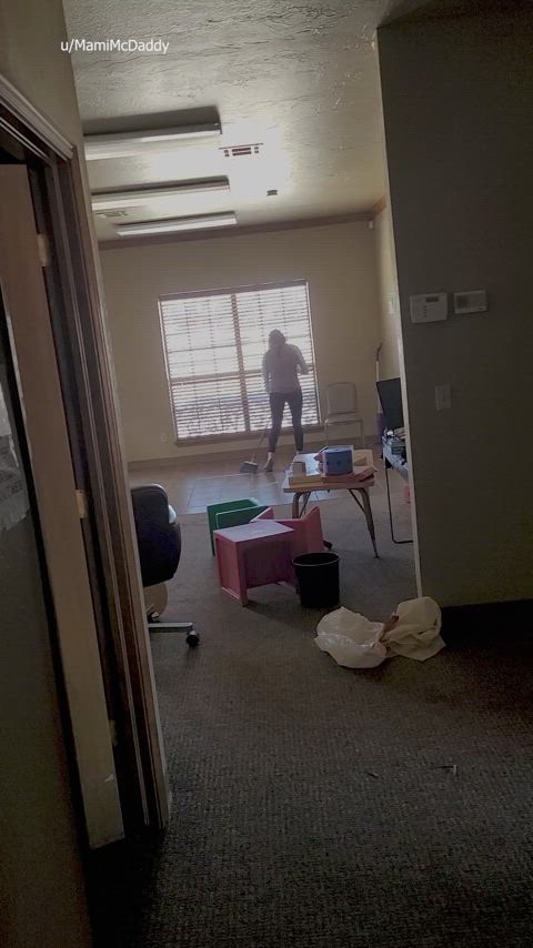 Freeuse cleaning lady