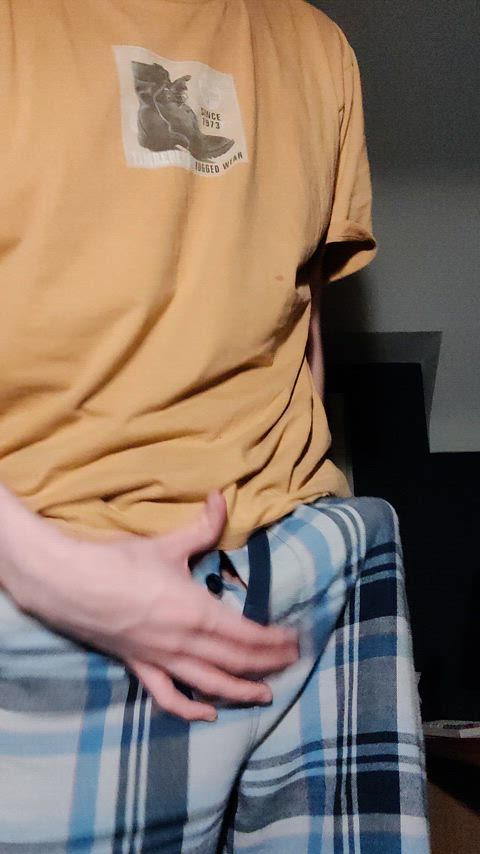 (Cock reveal) This is how I walk around my roommates, do you think they can notice?