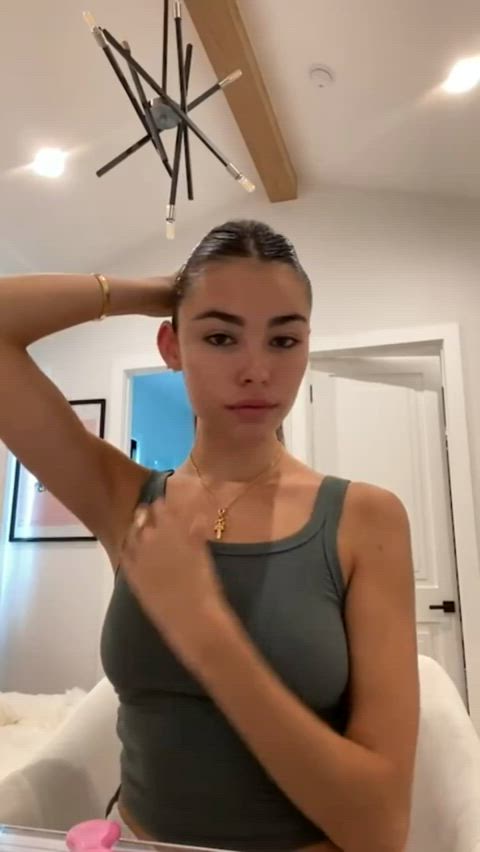 armpit armpits braless madison beer non-nude ponytail tiktok clip