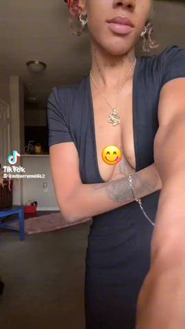 ebony nipple nipples nipslip tits clip