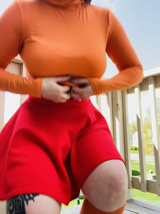 Velma is asking very nicely for a creampie. Did you get the hint?