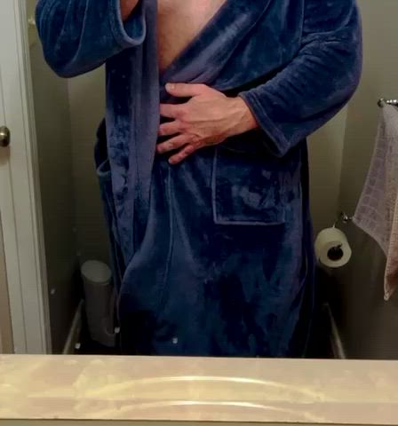 big dick daddy flashing penis robe clip