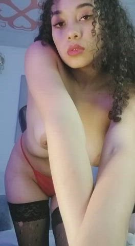 amateur big tits booty brunette cute latina lingerie natural tits teen tits clip