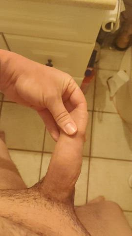 Fingering under my foreskin