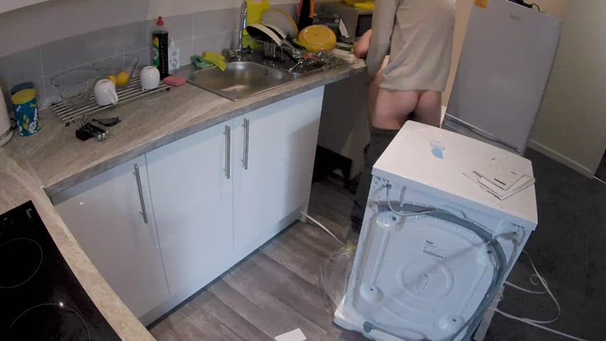 kitchen sex standing doggy clip