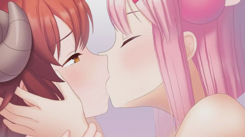 60fps Animation Anime Kissing Loop clip