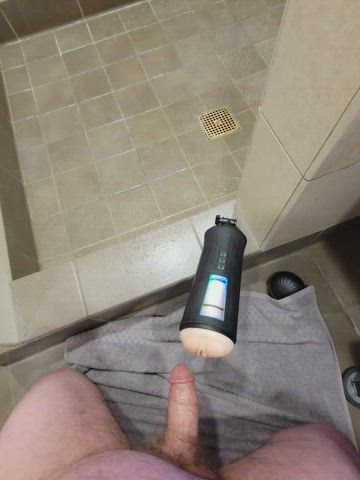 Masturbating Mature Shower Toy clip