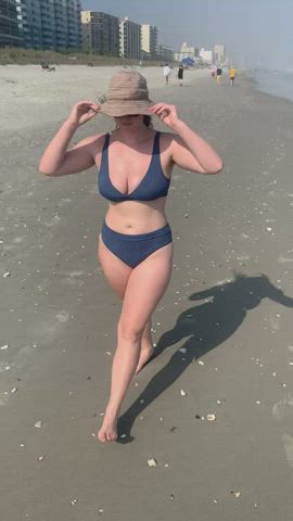 I love when my jiggles turn heads at the beach! (OC)