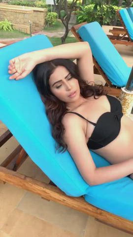 Hot Indian Model in Black Bikini
