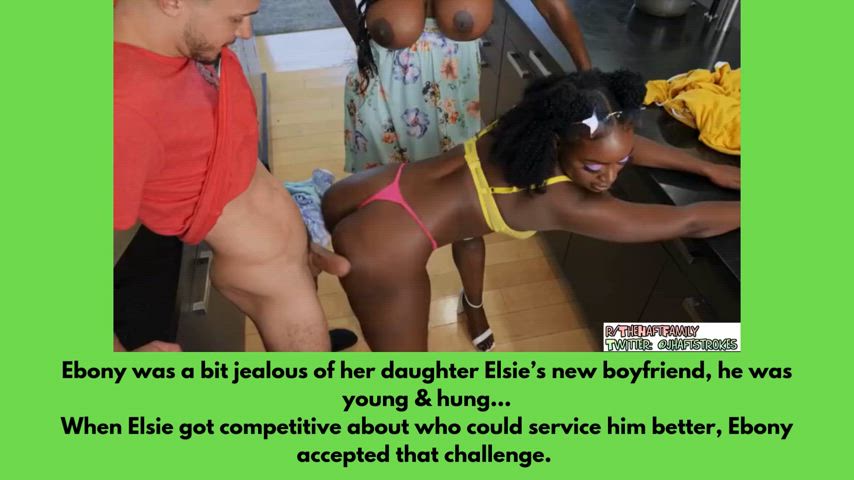 Elsie gets competitive with her mom, Ebony