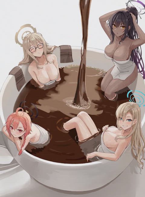 The Bizarre brew - You wake up and there's four tiny milfs bathing in your coffee