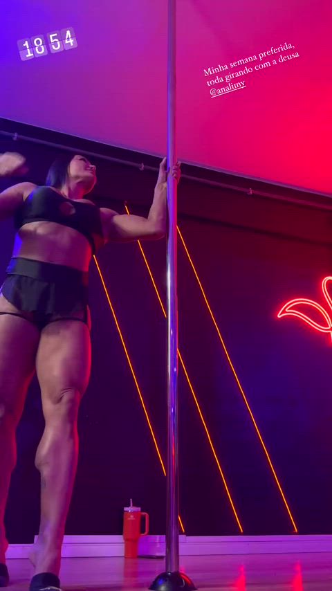 ass big ass big tits brazilian celebrity dancing muscular girl pole dance clip