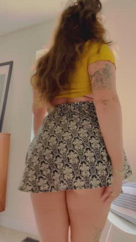 Would you fuck me in my cute lil skirt…pls? 😛