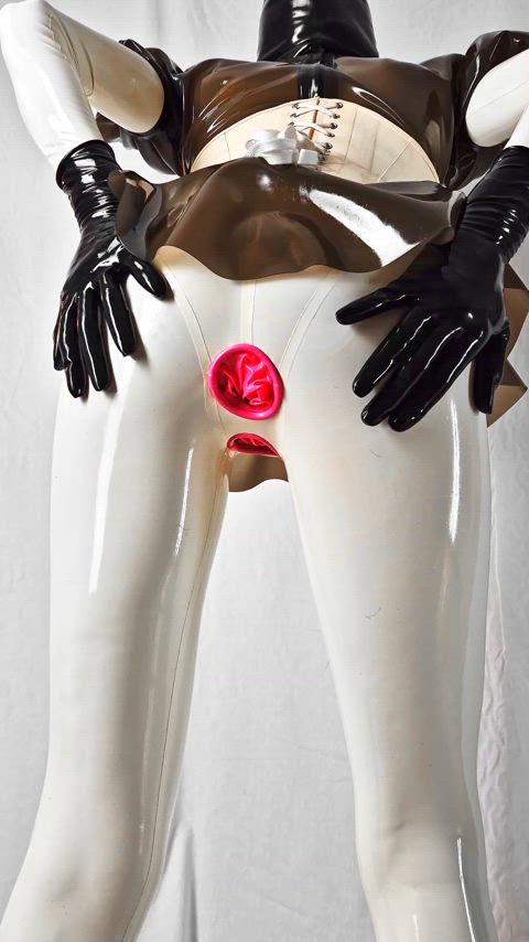 fetish latex latex gloves clip