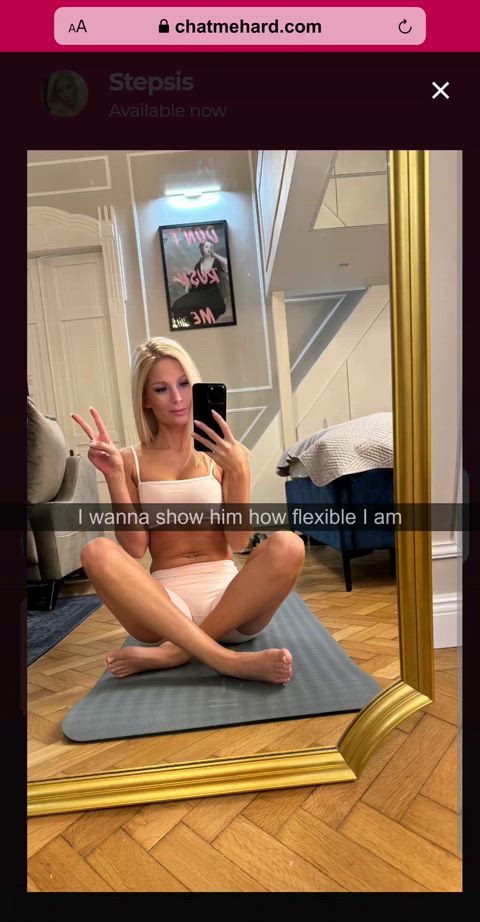 blonde candee licious step-sister yoga clip