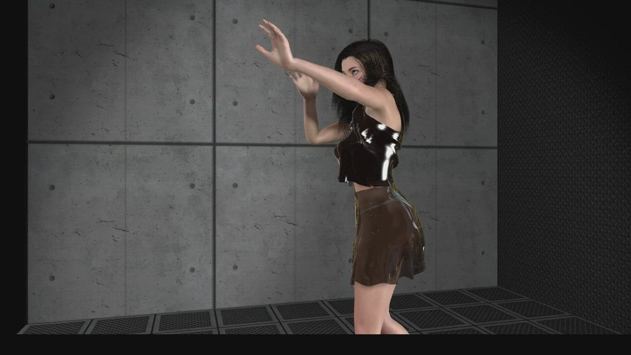 3D High Heels Skirt clip