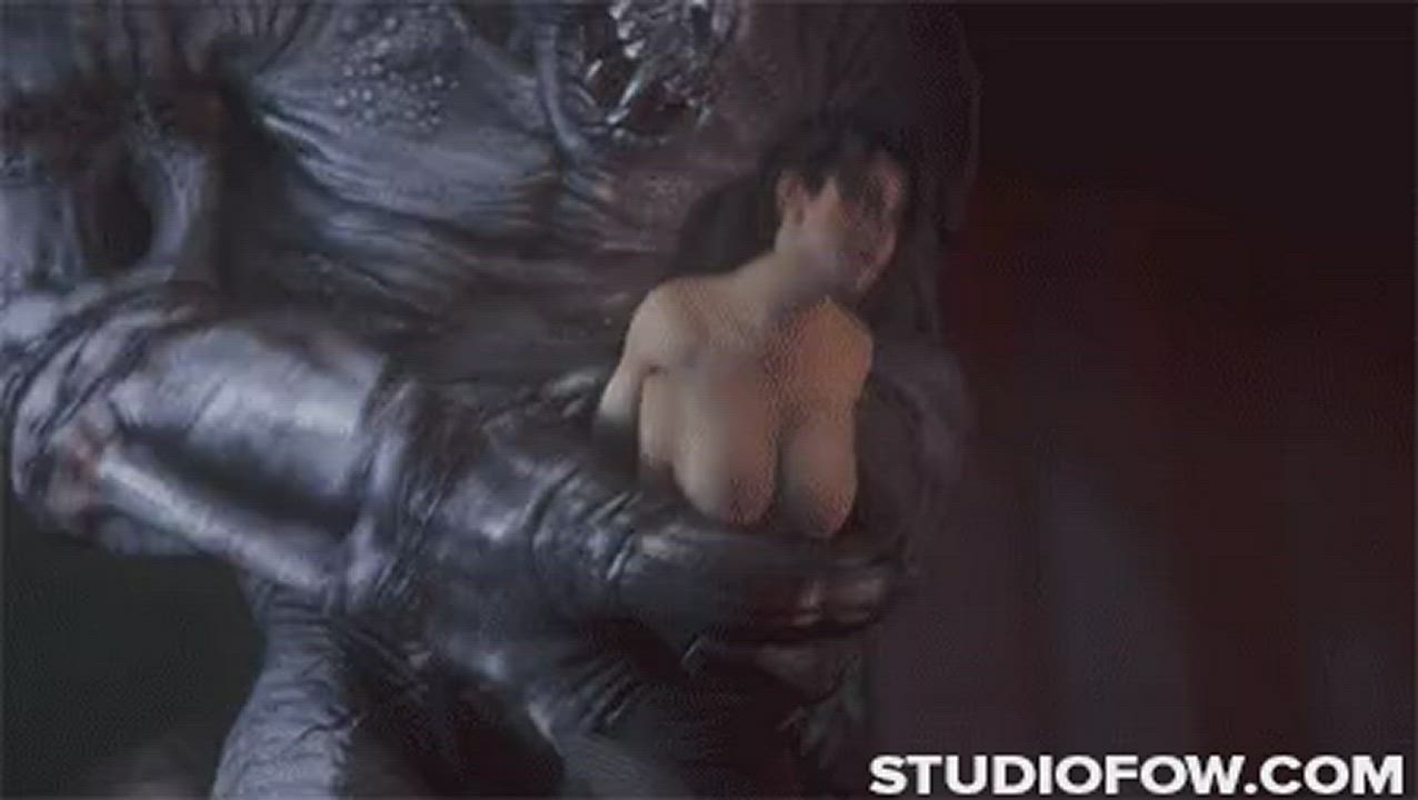 3D Animation Forced Hentai Monster Cock Rule34 SFM Stockings clip