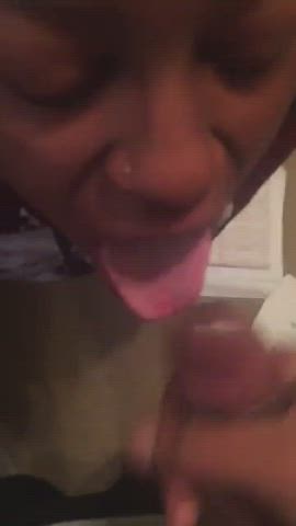 amateur cum cumshot ebony facial clip