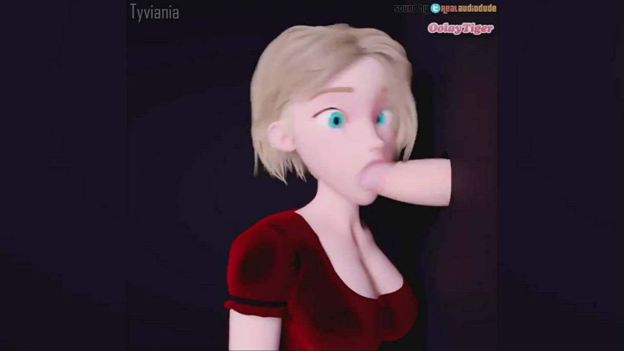 Animation Blonde Blowjob Cum In Mouth Cum On Tits Glory Hole Orgasm clip