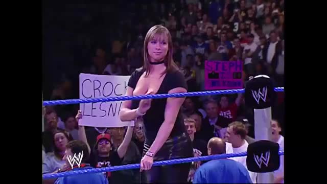 # Stephanie McMahon's Big Fake Titties on SmackDown, Oct. 2, 2003 1