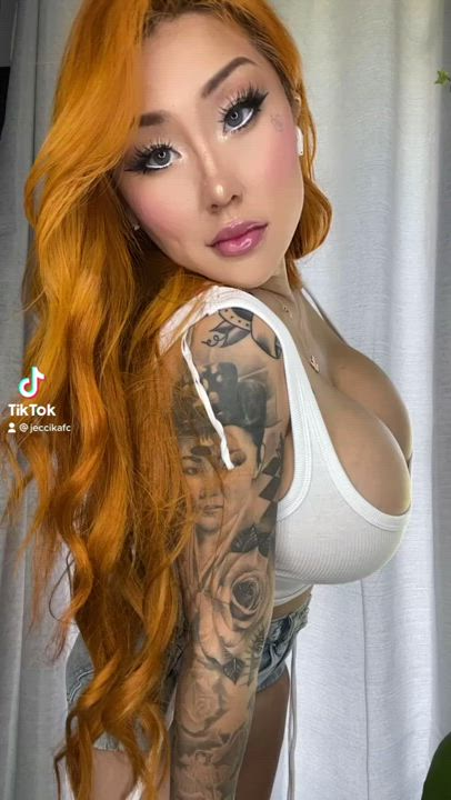 Asian Redhead TikTok clip