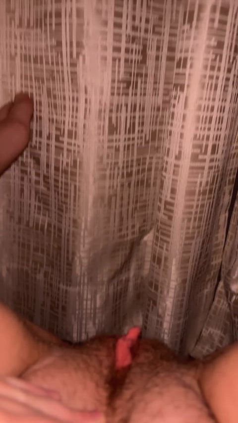 Pissed on the hotel curtain😚