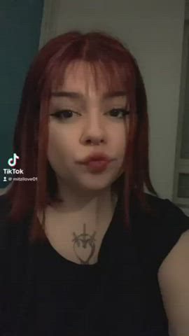alt big tits cute goth redhead tiktok clip